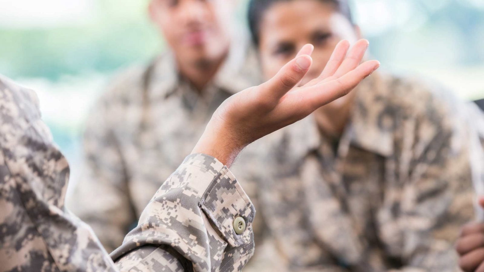 Soldiers in class