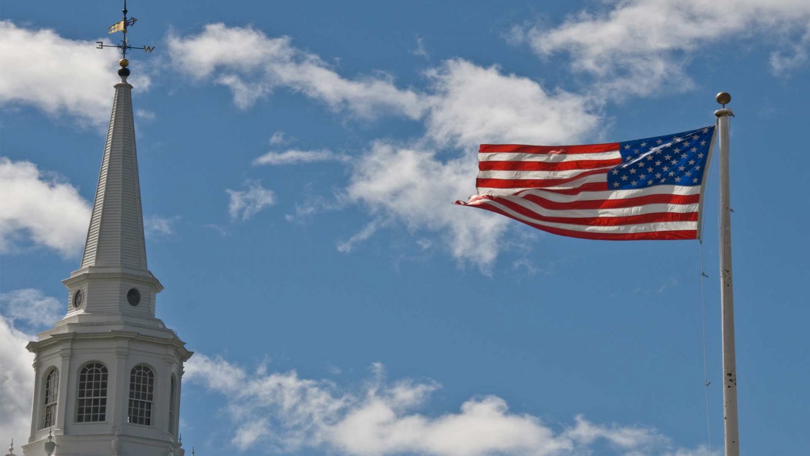 Church and flag