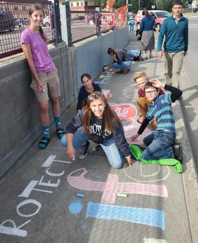 Students Chalk Positive Pro-life Messages Outside Alaska’s Largest ...